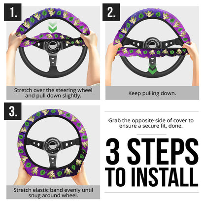 Galaxy Leafon Eevee Evolution Car Steering Wheel Cover