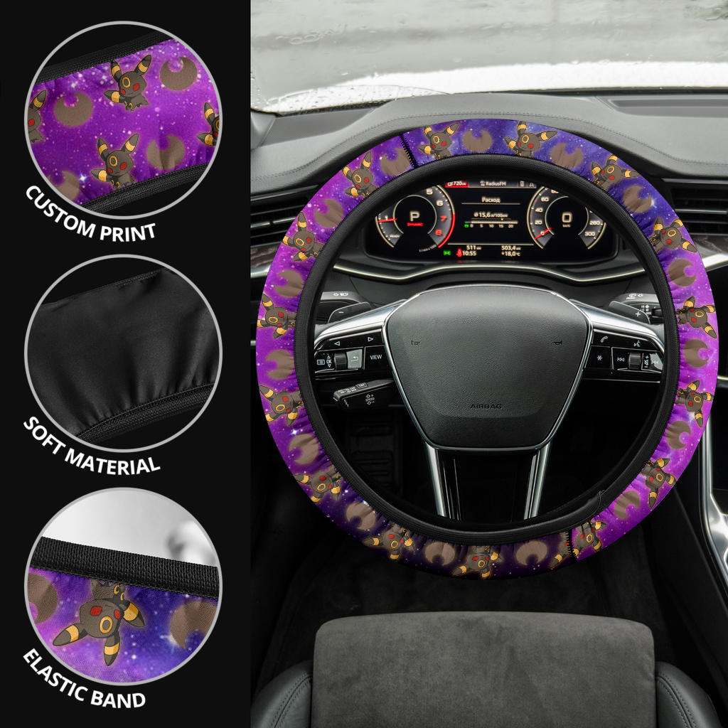 Galaxy Umbreon Eevee Evolution Car Steering Wheel Cover