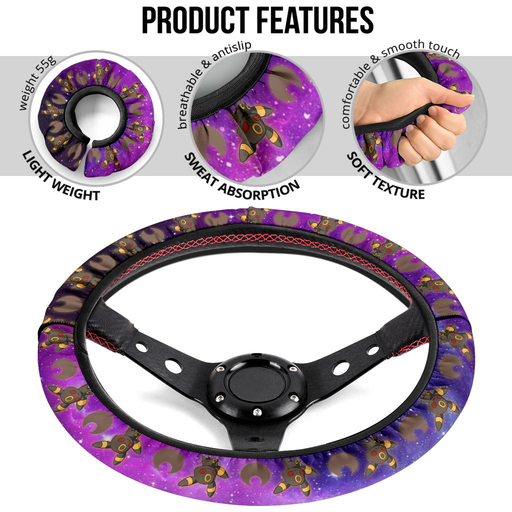 Galaxy Umbreon Eevee Evolution Car Steering Wheel Cover