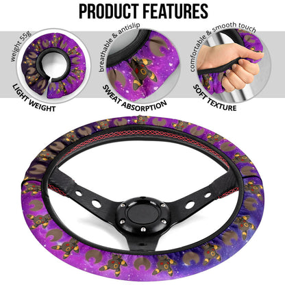 Galaxy Umbreon Eevee Evolution Car Steering Wheel Cover