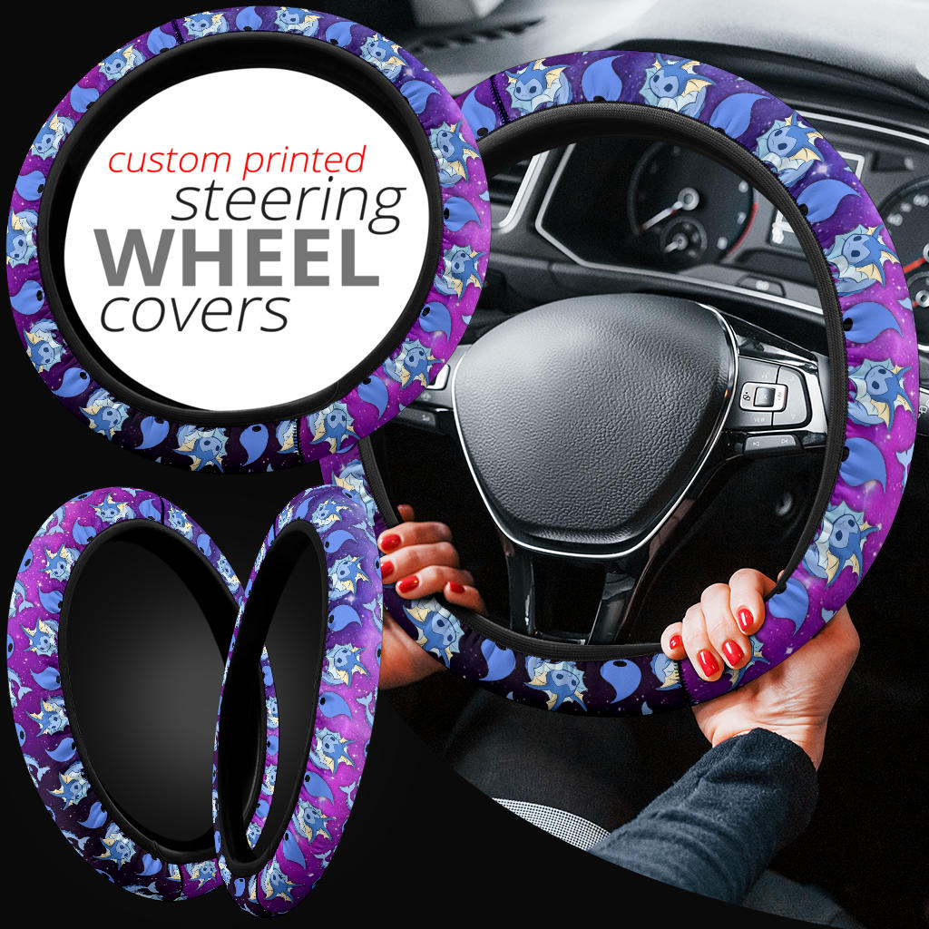 Galaxy Vaporeon Eevee Evolution Car Steering Wheel Cover