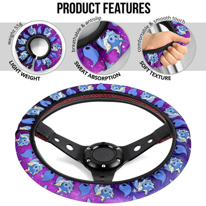 Galaxy Vaporeon Eevee Evolution Car Steering Wheel Cover