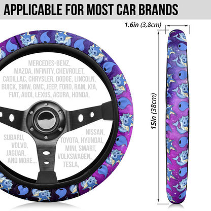 Galaxy Vaporeon Eevee Evolution Car Steering Wheel Cover