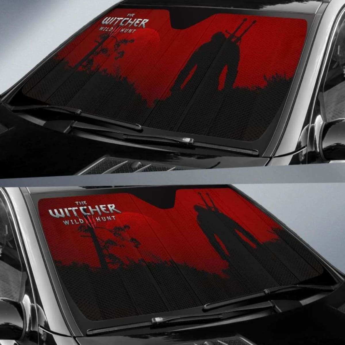 Game Fan Gift Geralt The Witcher 3: Wild Hunt Car Sun Shades Universal Fit 051012
