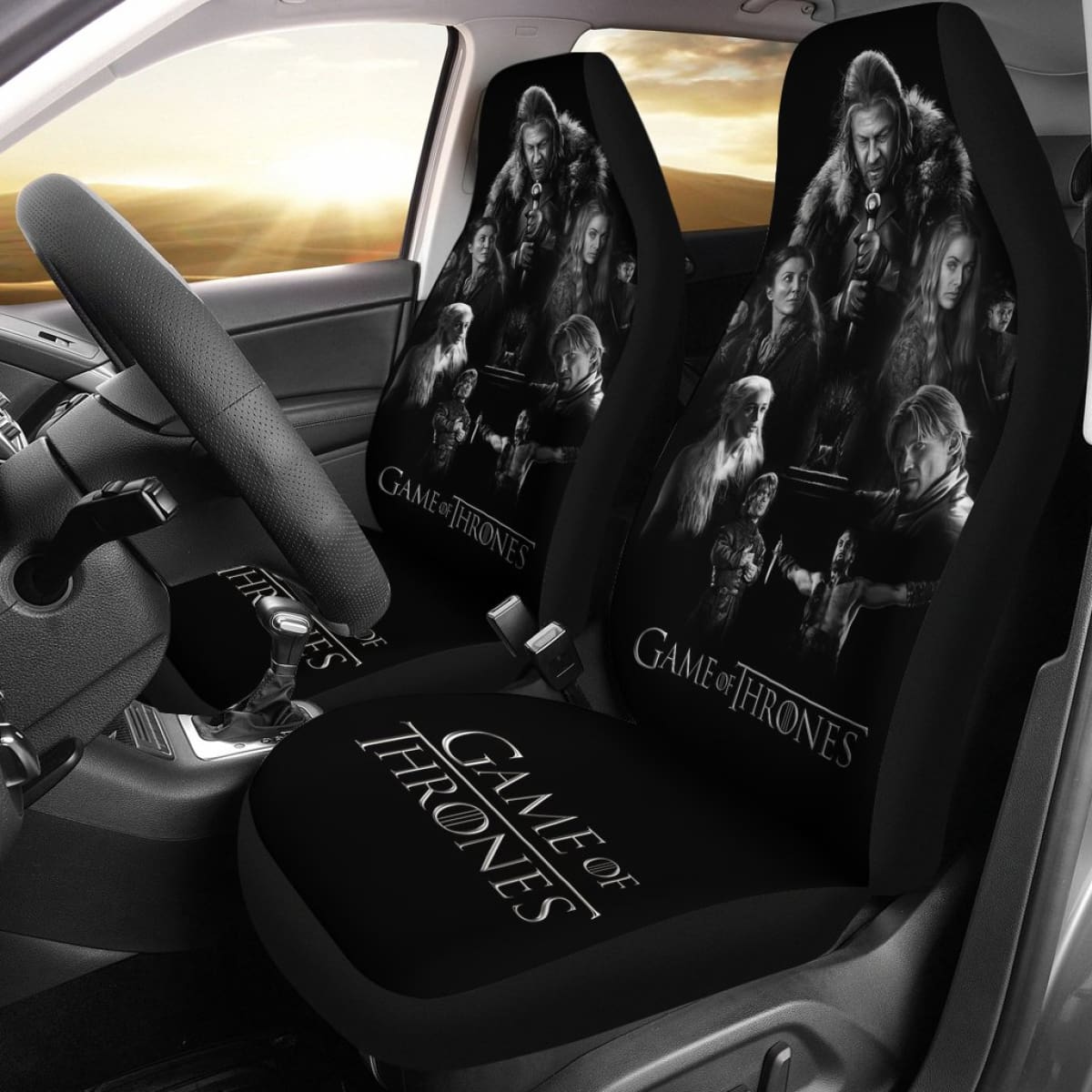 Game Of Thrones Art Car Seat Covers Movie Fan Gift H053120 Universal Fit 072323