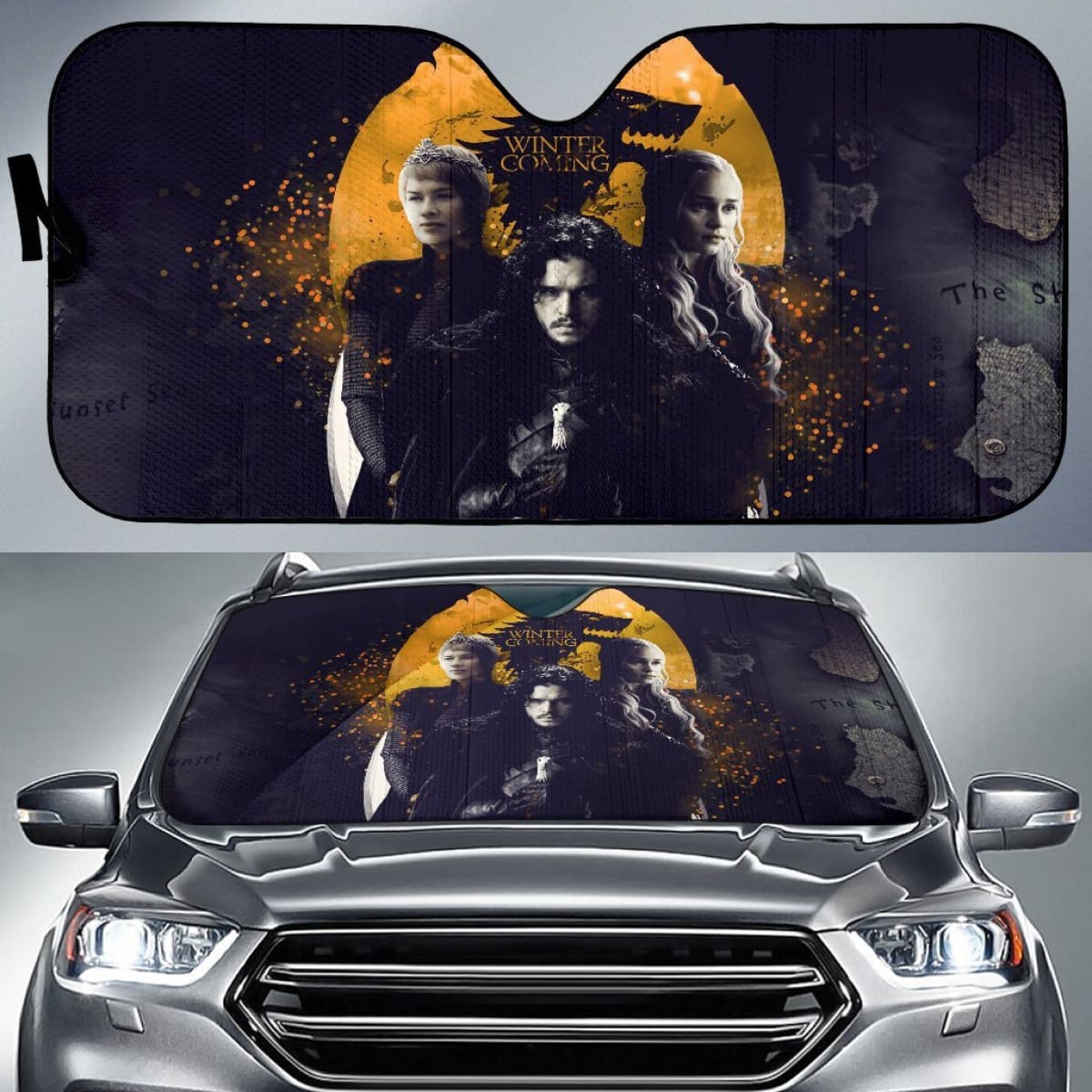 Game Of Thrones Car Sun Shades Movies Fan Gift Universal Fit 103530
