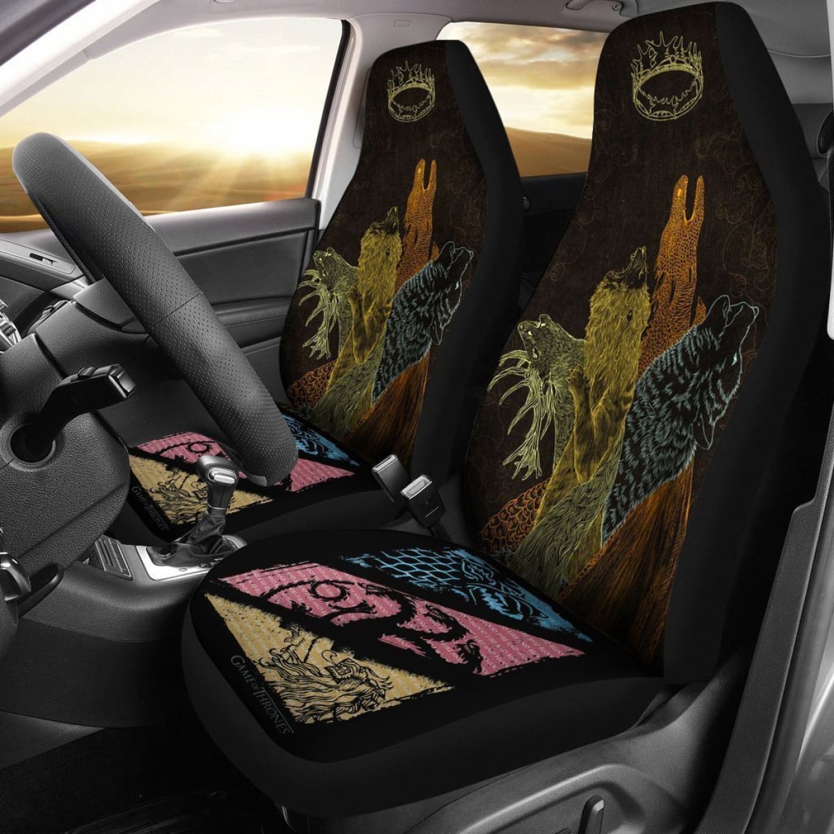 Game Of Thrones Symbol Of House Car Seat Covers Lt04 Universal Fit 225721