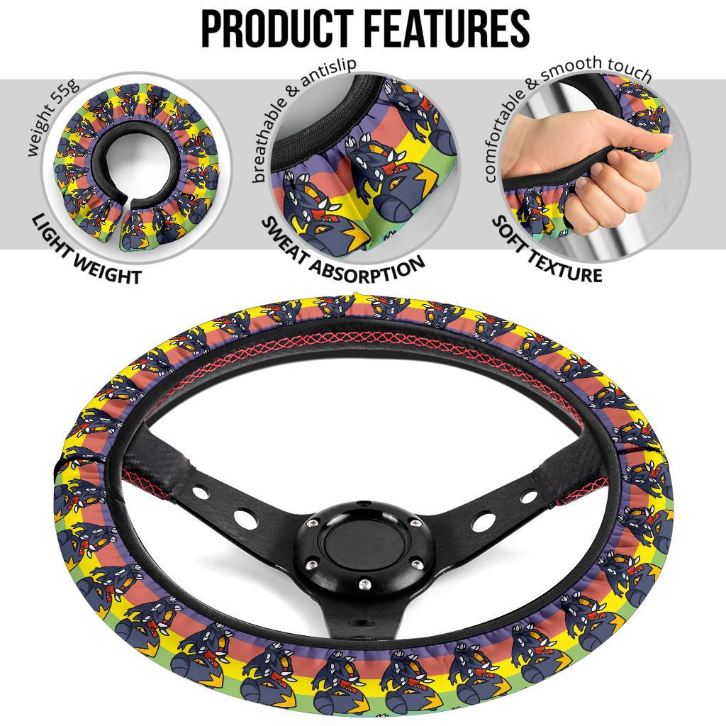 Garchomp Anime Custom Car Steering Wheel Cover