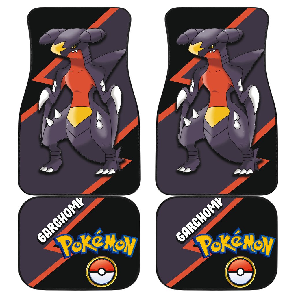 Garchomp Car Floor Mats Custom Anime Car Interior Accessories