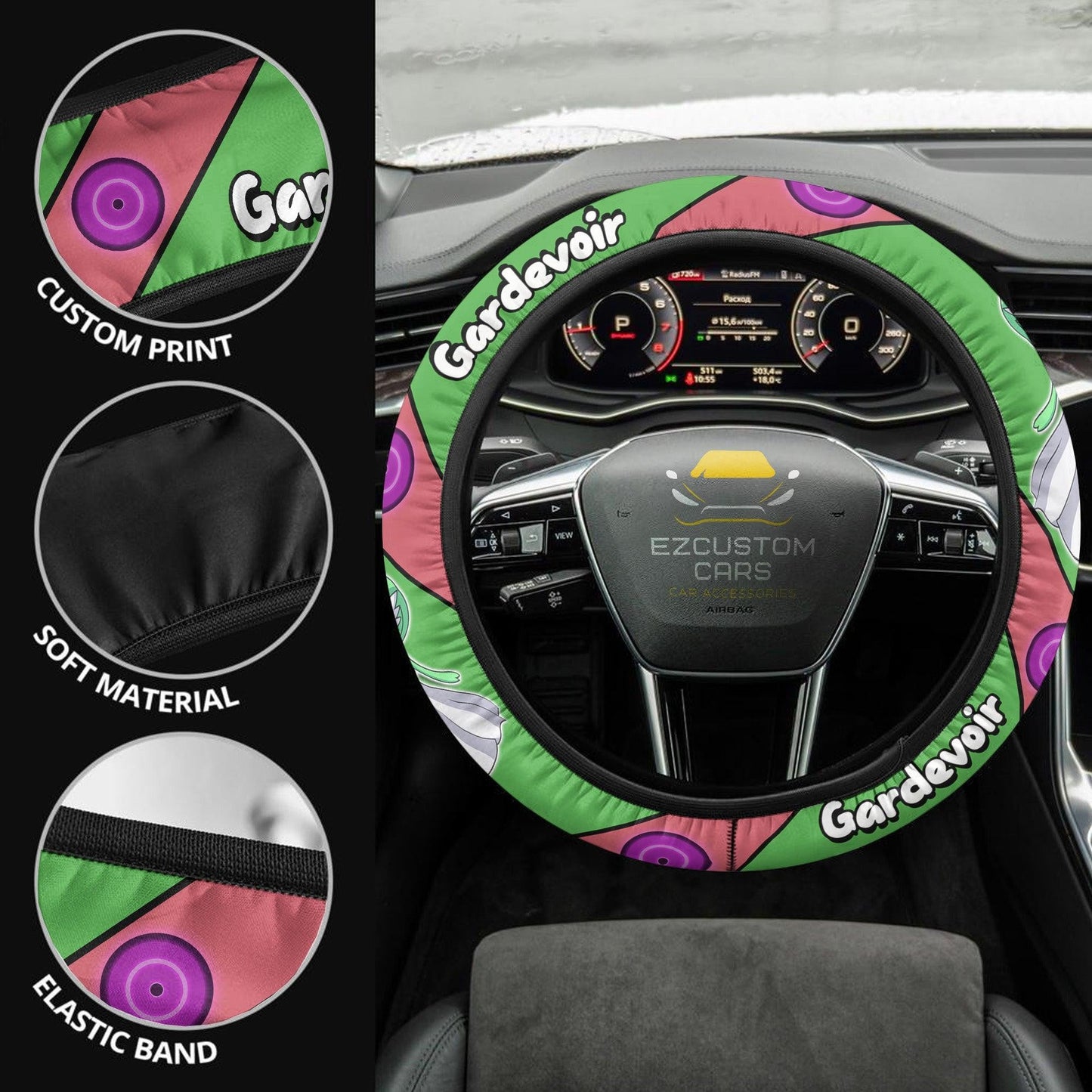 Gardevoir Pokemon Anime Steering Wheel Cover