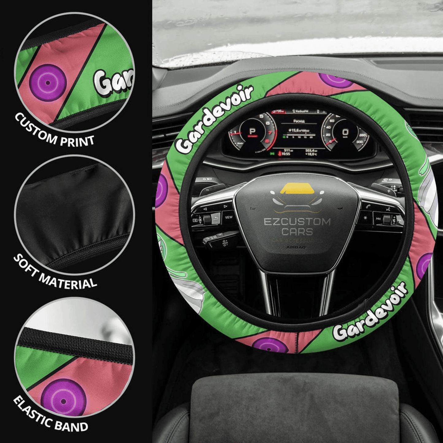 Gardevoir Pokemon Anime Steering Wheel Cover