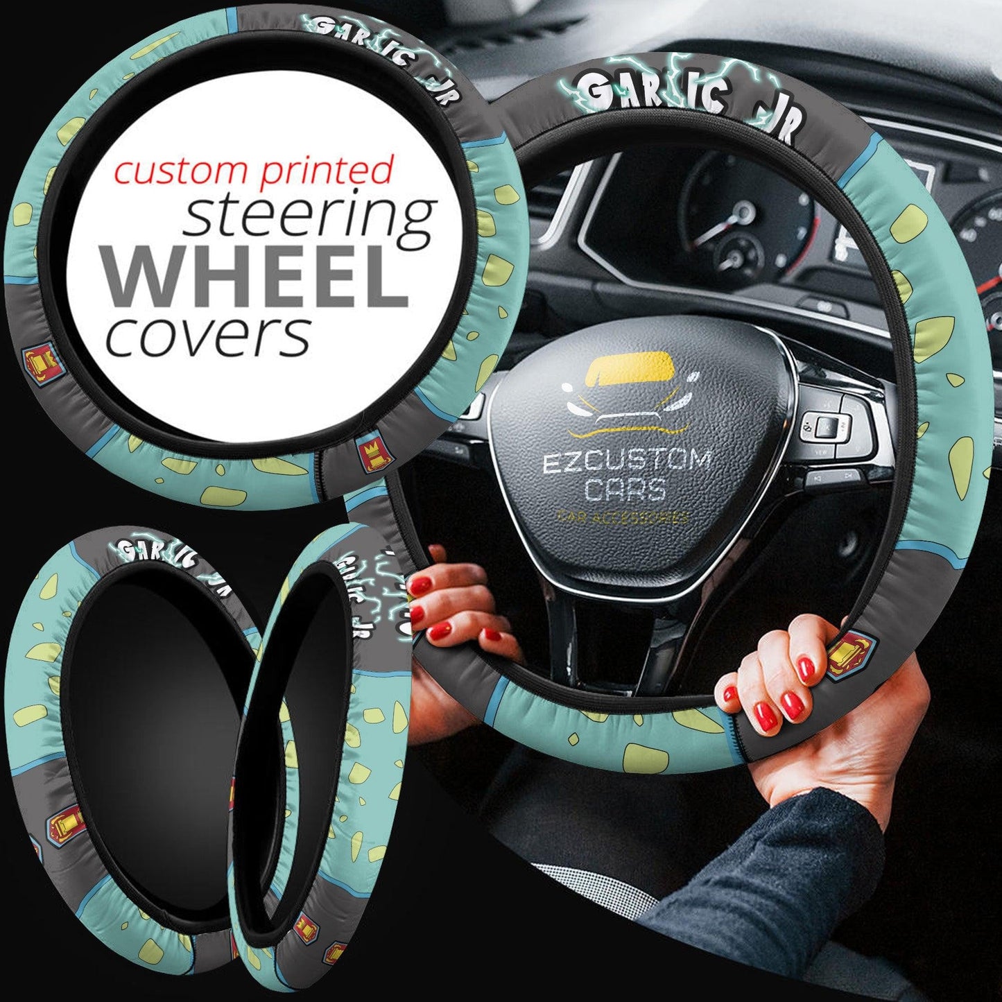 Garlic Jr Anime Steering Wheel Cover Custom Dragon Ball Anime Car Accessories