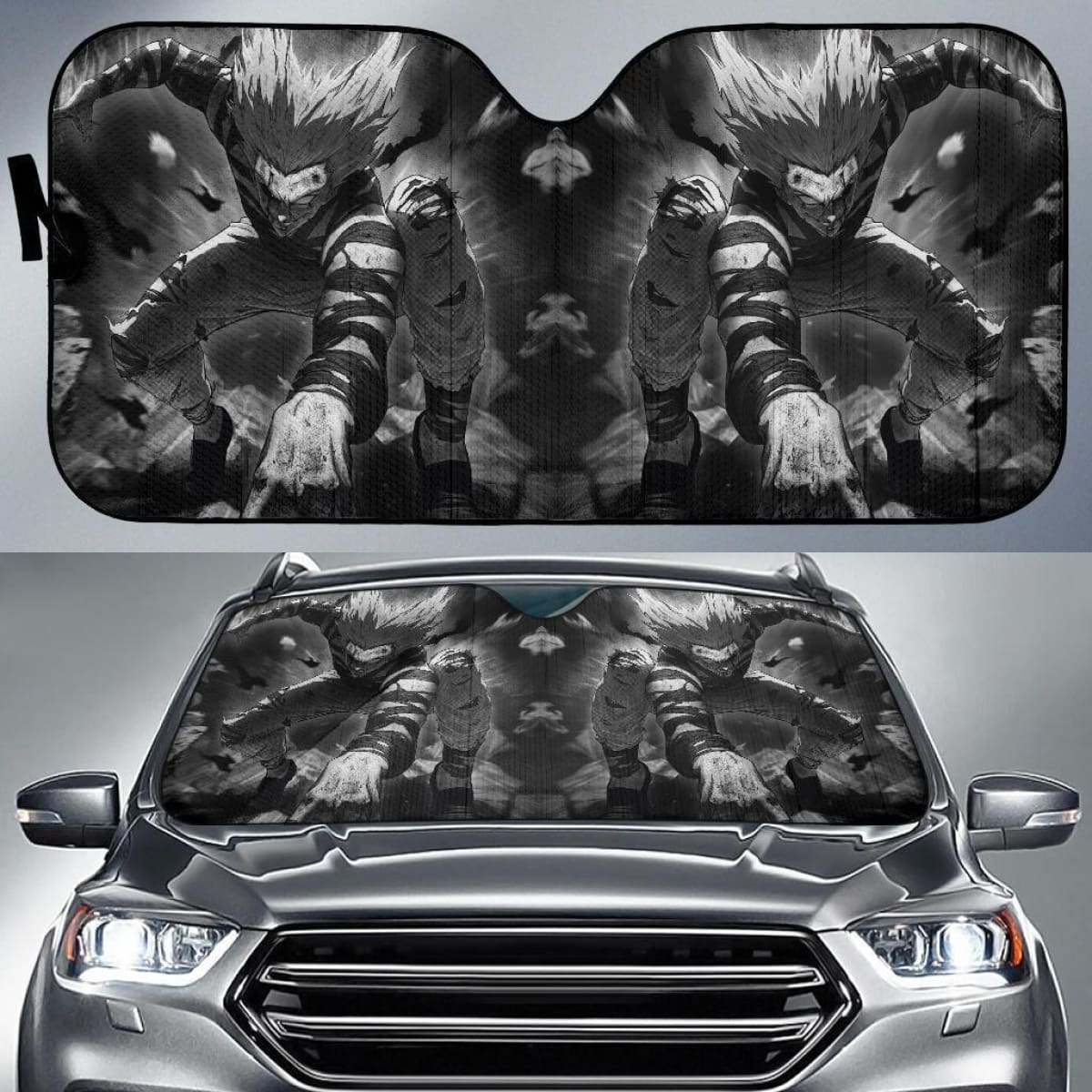 Garou One Punch Man Anime Auto Sun Shade Nh07 Universal Fit 111204