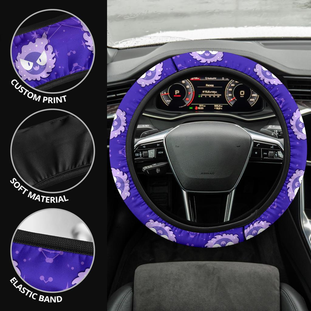 Gastly Dyed Car Steering Wheel Cover
