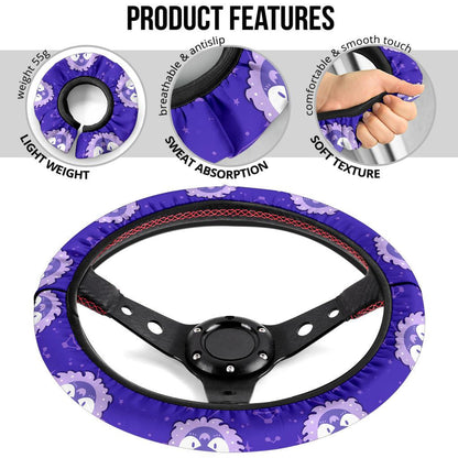 Gastly Dyed Car Steering Wheel Cover
