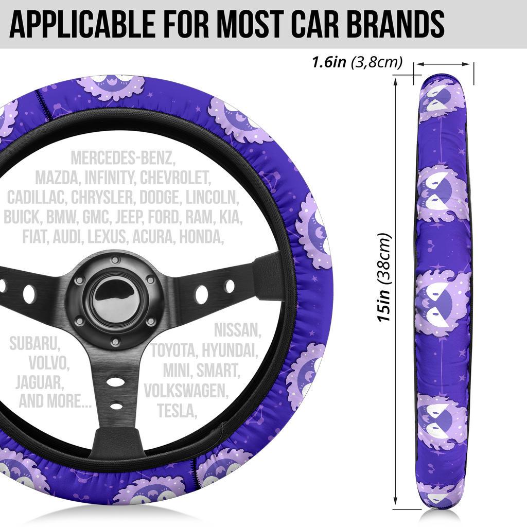 Gastly Dyed Car Steering Wheel Cover