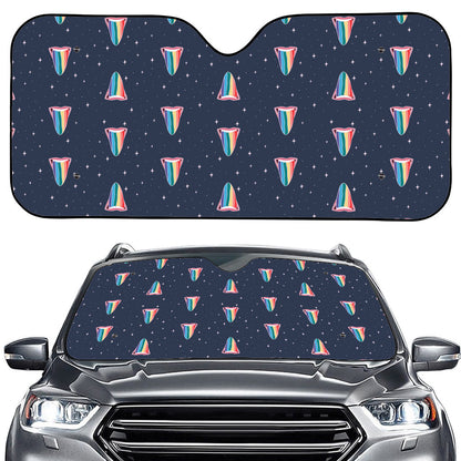 Gay Pride Tongue Pattern Print Car Windshield Sun Shade