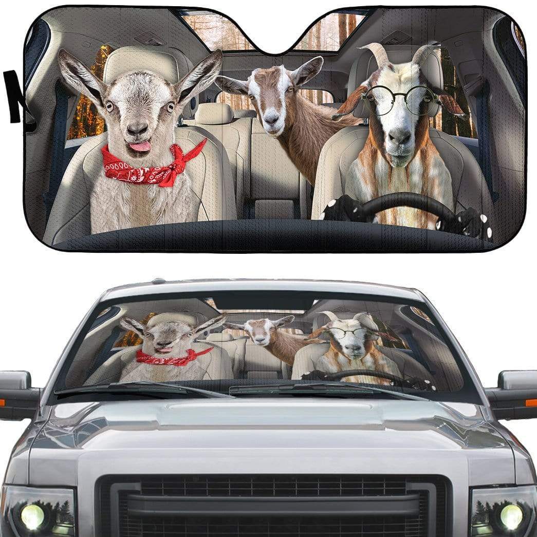 Gearhumans Geahuman 3D Goats Custom Car Auto Sunshade