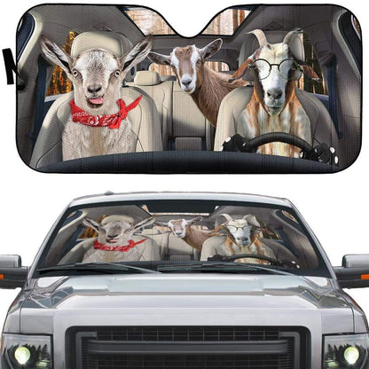 Gearhumans Geahuman 3D Goats Custom Car Auto Sunshade