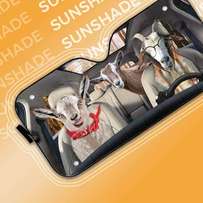 Gearhumans Geahuman 3D Goats Custom Car Auto Sunshade