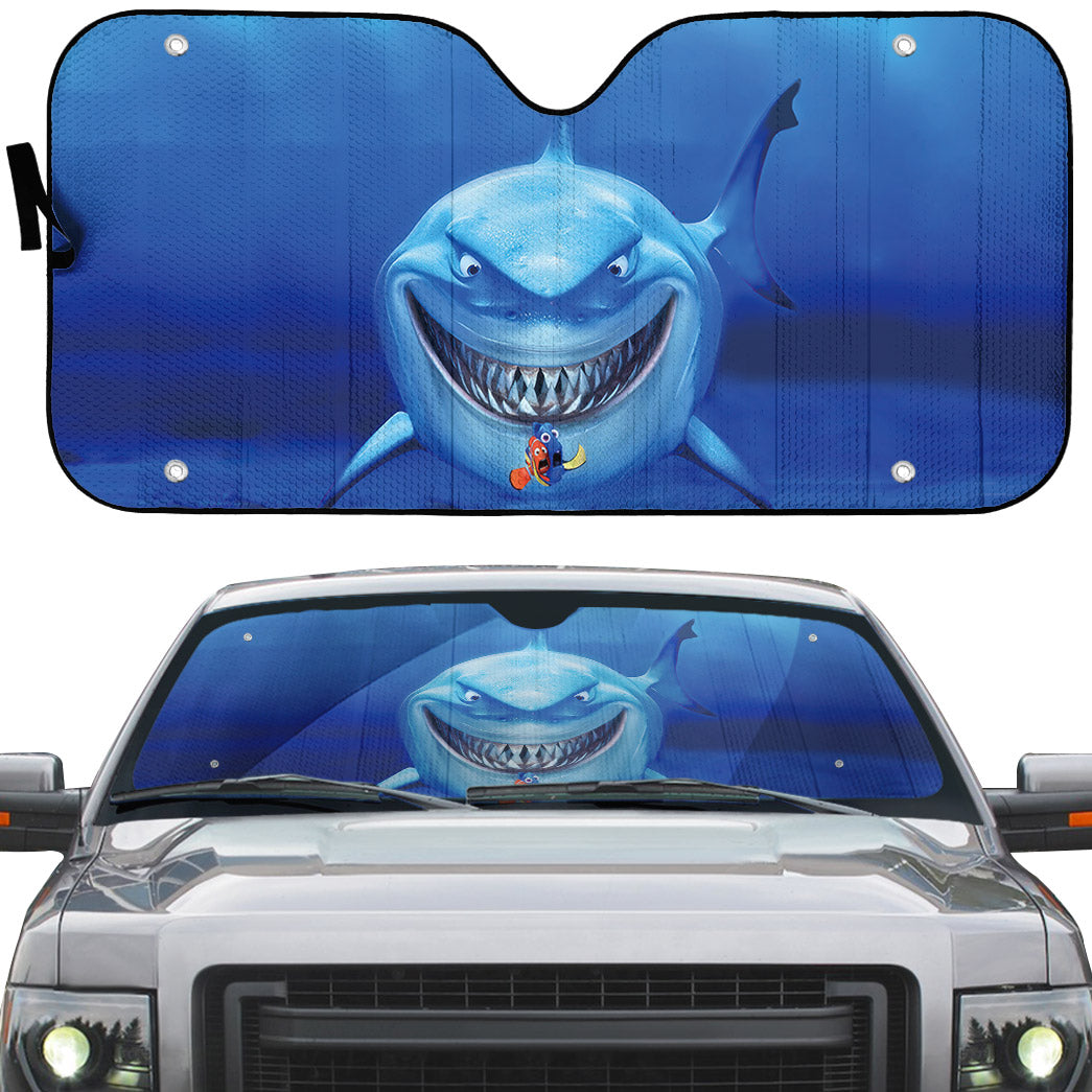 Gearrhumans 3D Bruce Shark Mouth Custom Sunshade