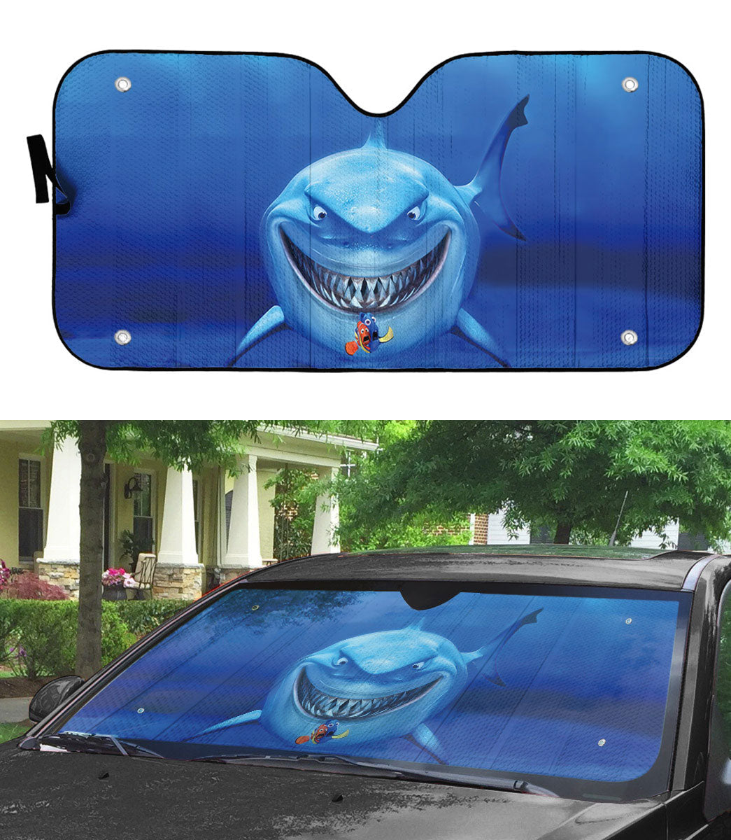 Gearrhumans 3D Bruce Shark Mouth Custom Sunshade