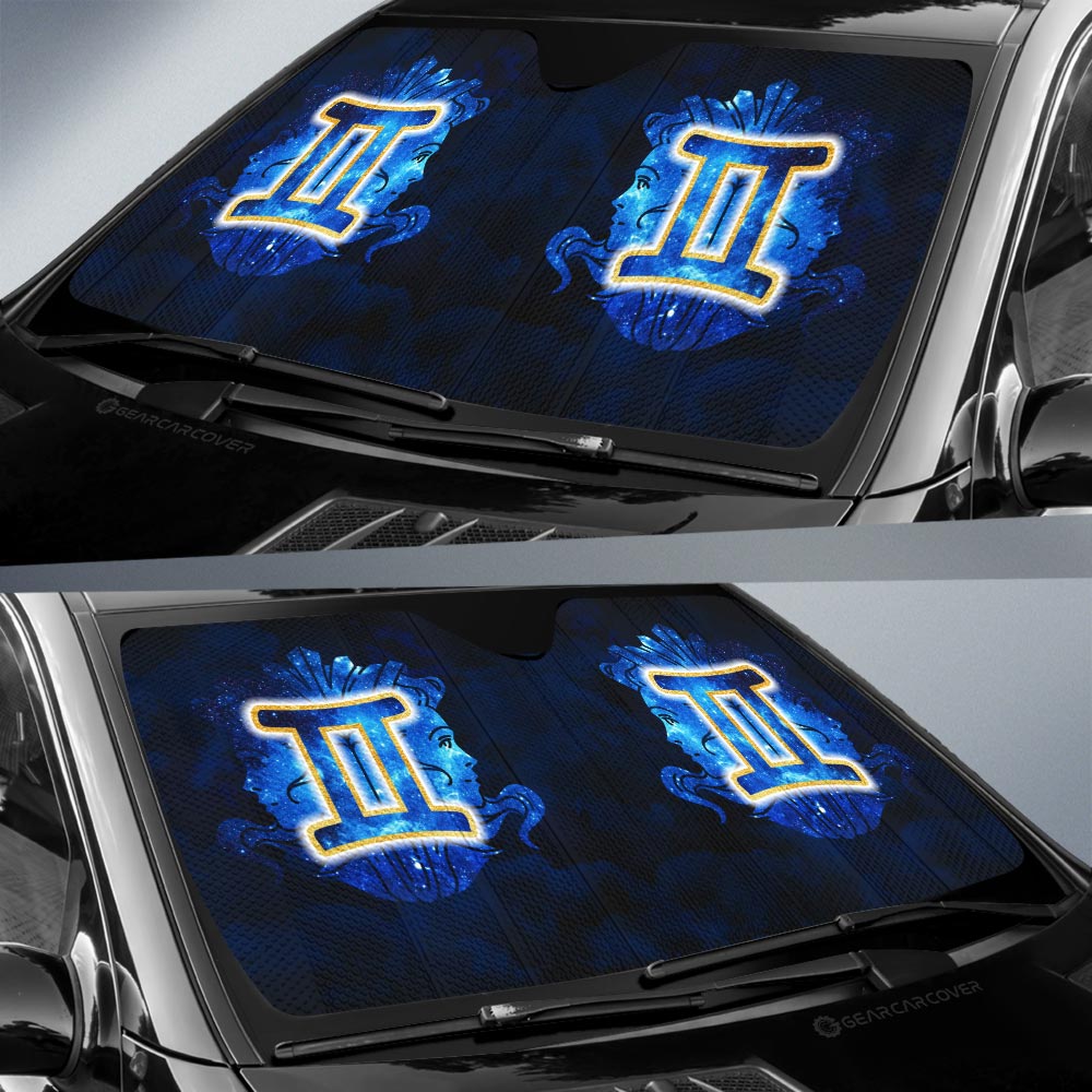 Gemini Car Sunshade Custom Name Zodiac Car Interior Accessories