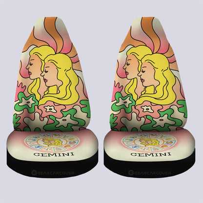Gemini Colorful Car Seat Covers Custom Zodiac Car Accessories