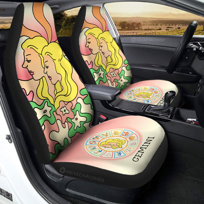 Gemini Colorful Car Seat Covers Custom Zodiac Car Accessories