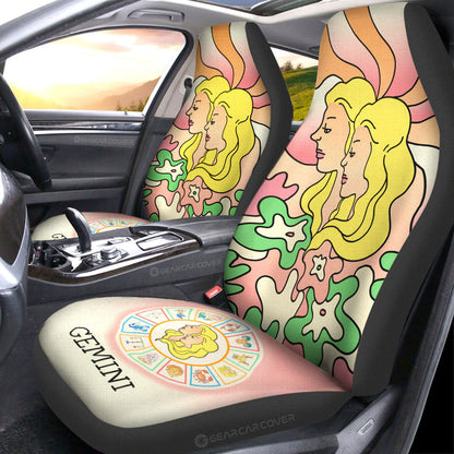 Gemini Colorful Car Seat Covers Custom Zodiac Car Accessories