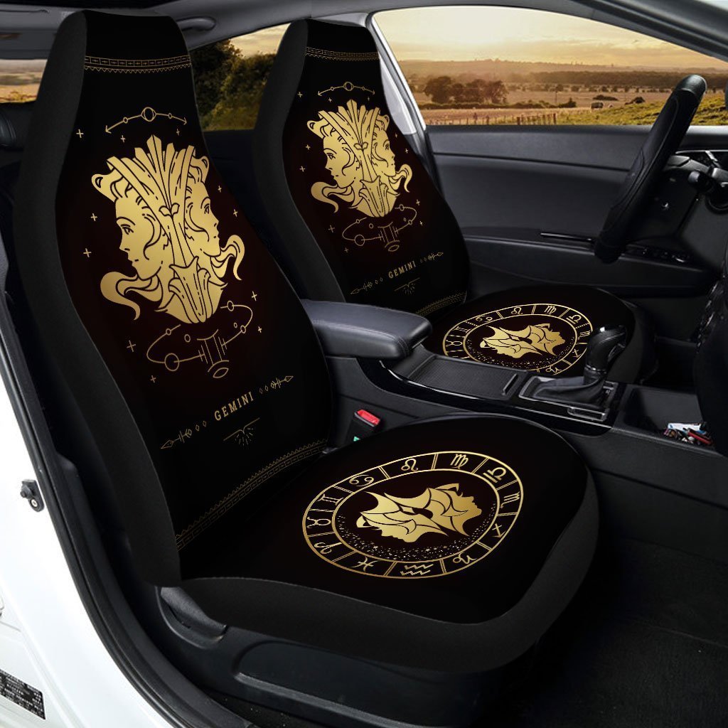 Gemini Horoscope Car Seat Covers Custom Birthday Gifts Car Accessories
