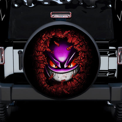 Gengar Break Wall Car Spare Tire Cover