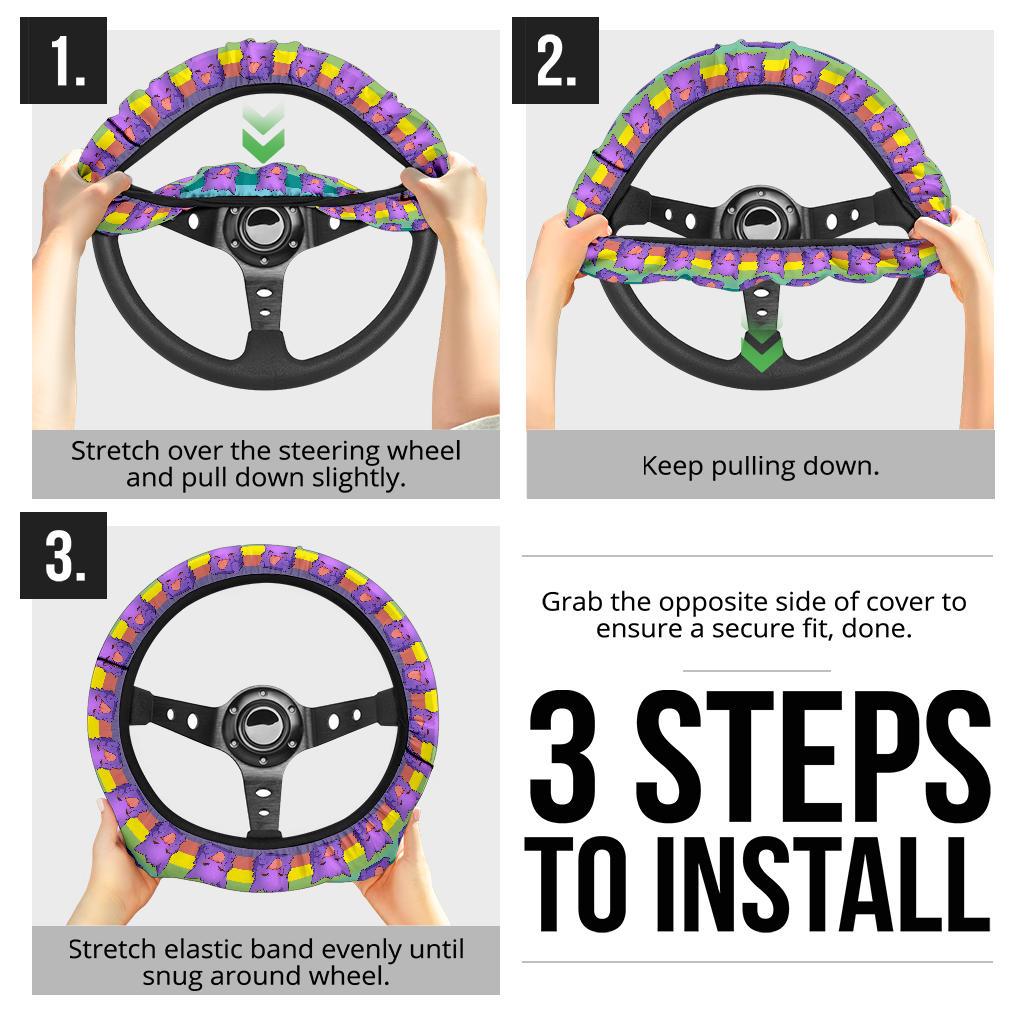 Gengar Car Steering Wheel Cover