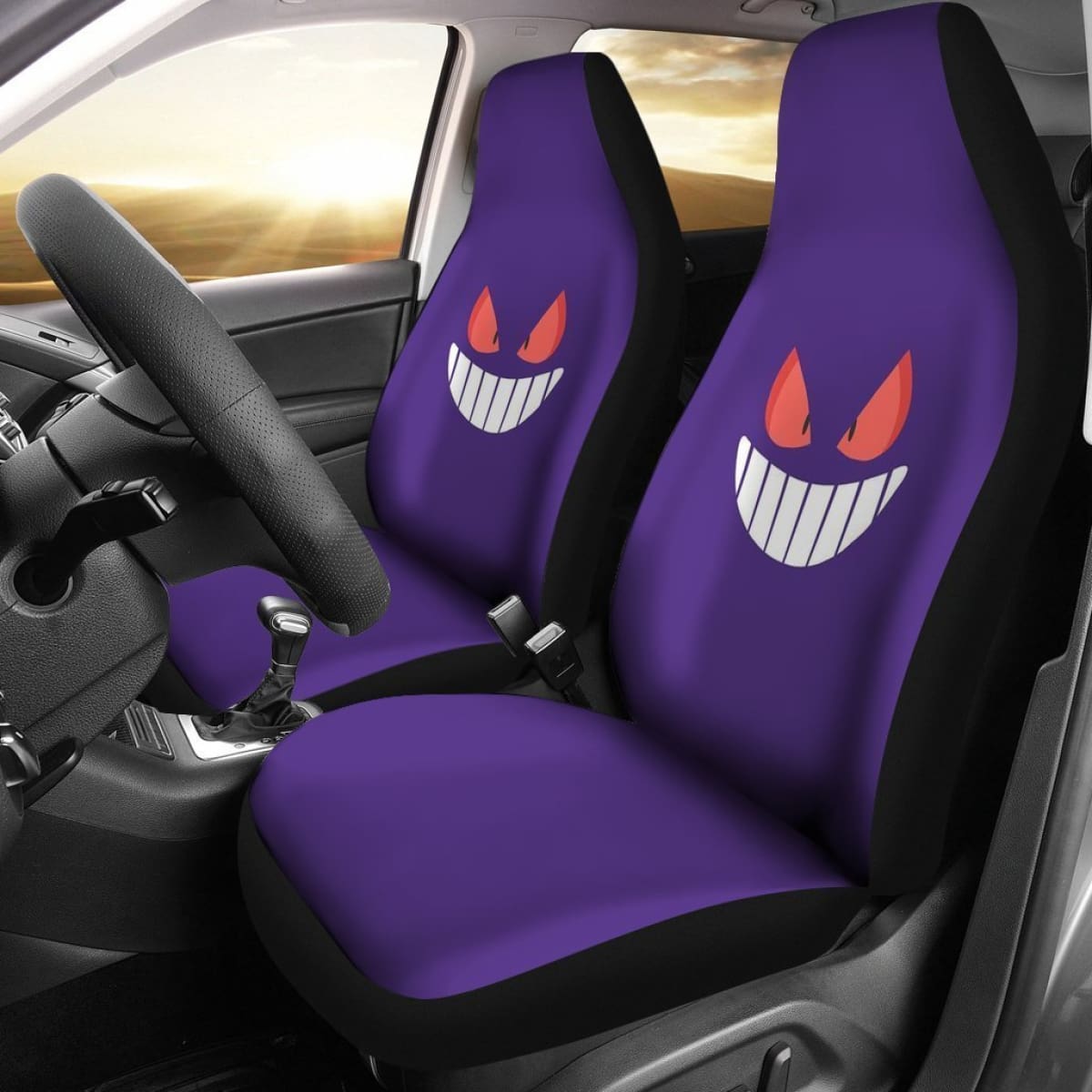 Gengar Face Pokemon Car Seat Covers Nh07 Universal Fit 225721