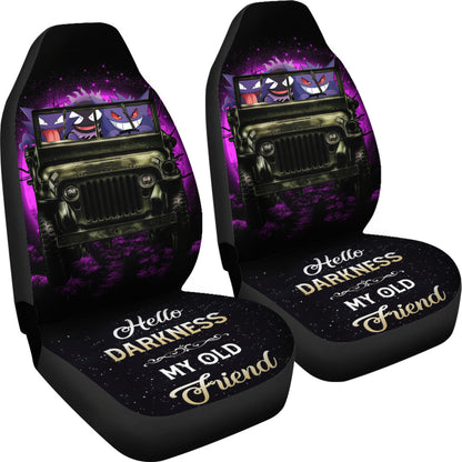 Gengar Pokemon Ghost Halloween Moonlight Ride Jeep Funny Car Seat Covers