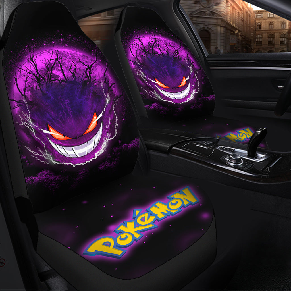 Gengar Pokemon Ghost Scary Moonlight Car Seat Covers