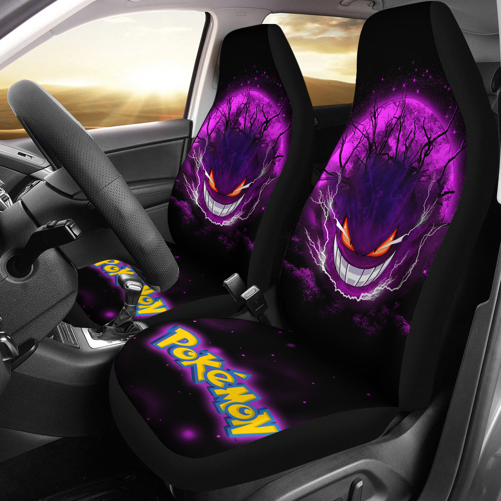 Gengar Pokemon Ghost Scary Moonlight Car Seat Covers