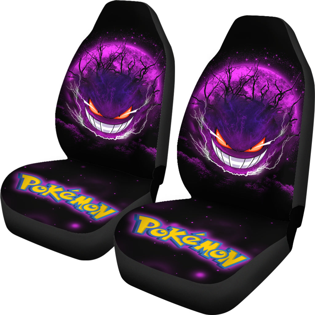 Gengar Pokemon Ghost Scary Moonlight Car Seat Covers