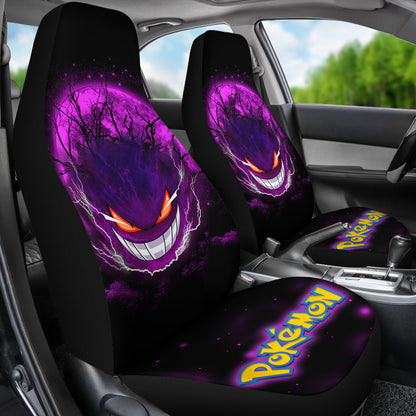 Gengar Pokemon Ghost Scary Moonlight Car Seat Covers
