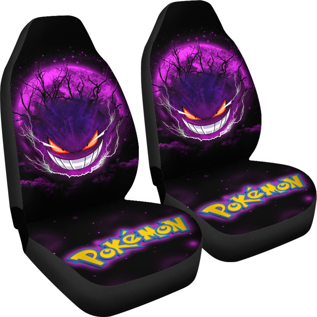 Gengar Pokemon Ghost Scary Moonlight Car Seat Covers