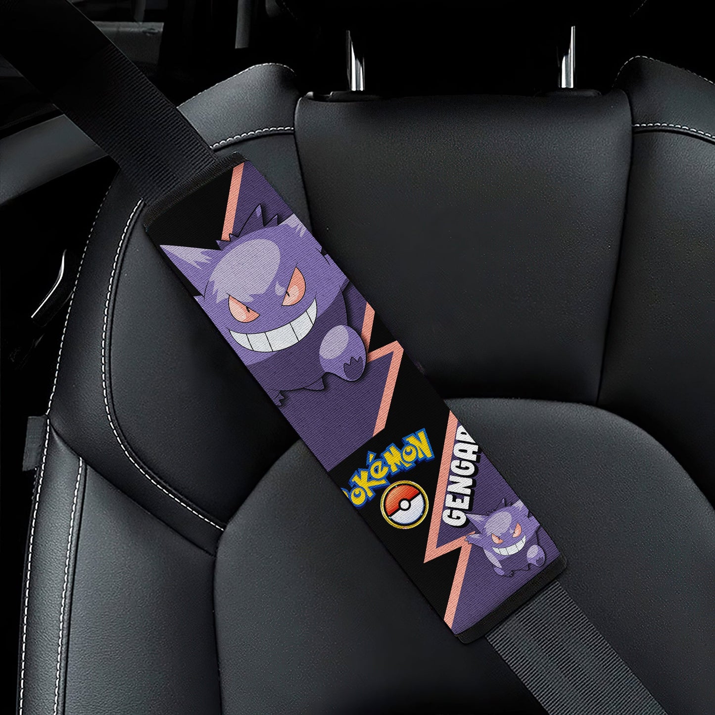 Gengar car seat belt covers Anime Custom Car Accessories