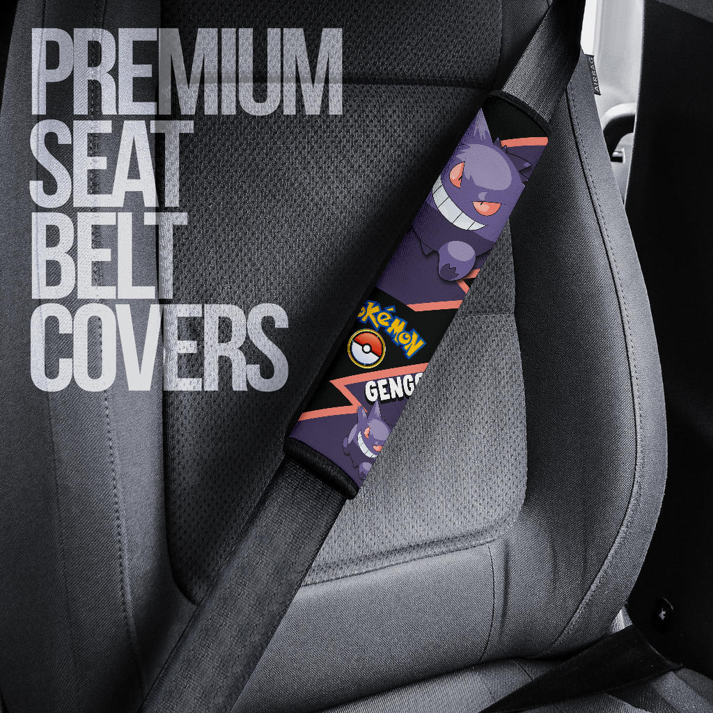Gengar car seat belt covers Anime Custom Car Accessories