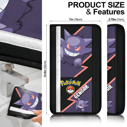 Gengar car seat belt covers Anime Custom Car Accessories