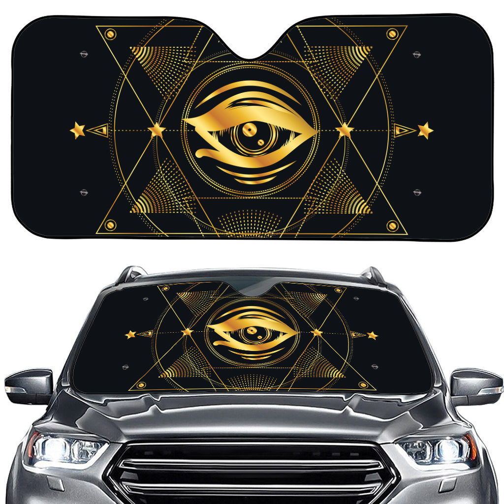 Geometric Eye of Providence Print Car Windshield Sun Shade