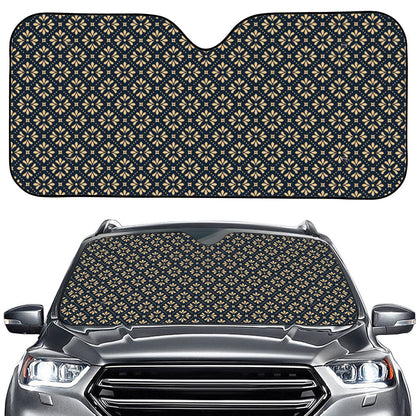 Geometric Floral Print Car Windshield Sun Shade