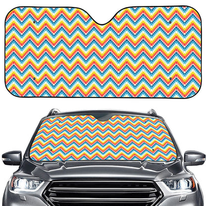 Geometric Native American Pattern Print Car Windshield Sun Shade