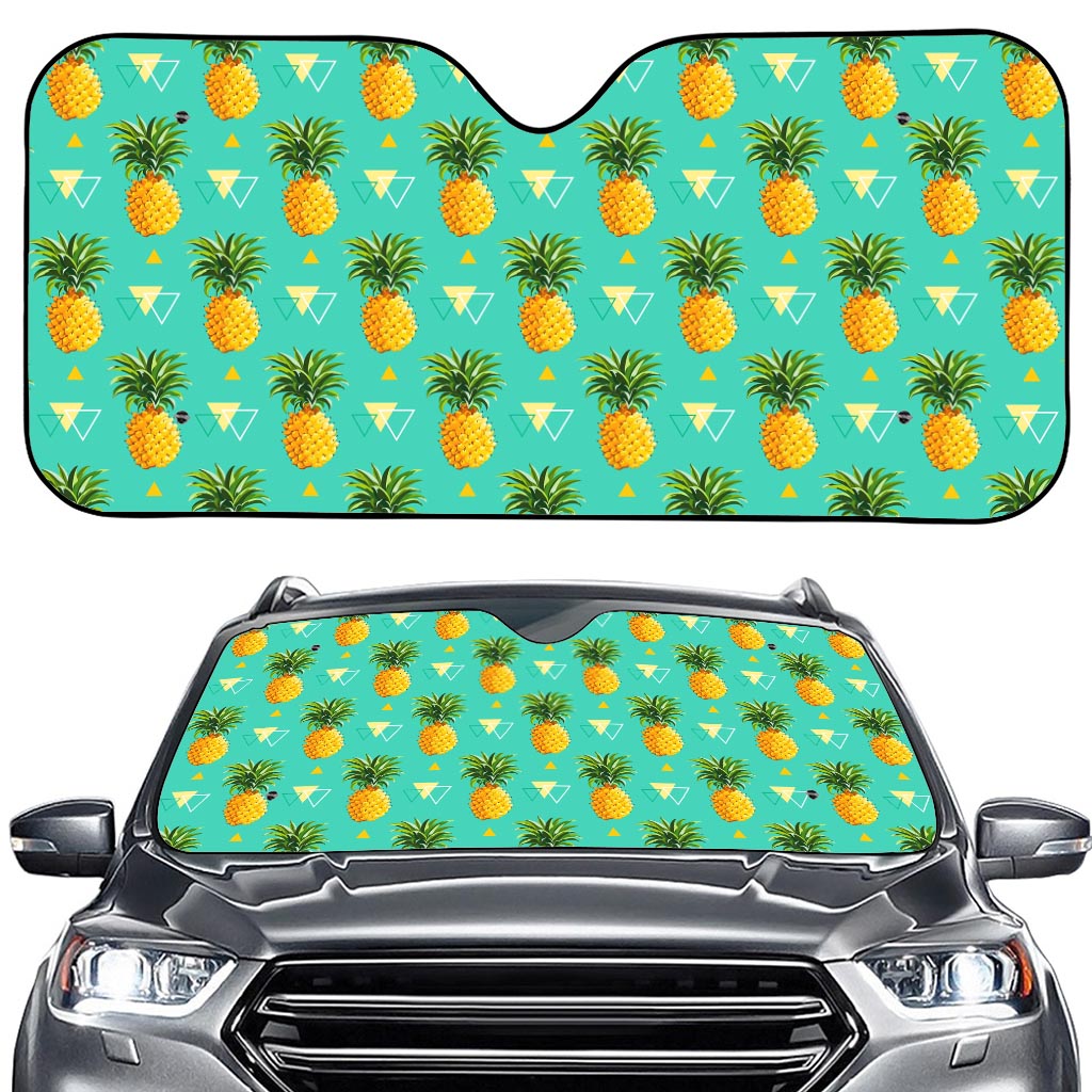 Geometric Pineapple Pattern Print Car Windshield Sun Shade