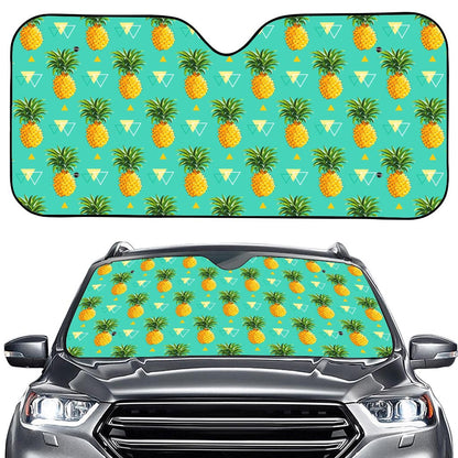 Geometric Pineapple Pattern Print Car Windshield Sun Shade