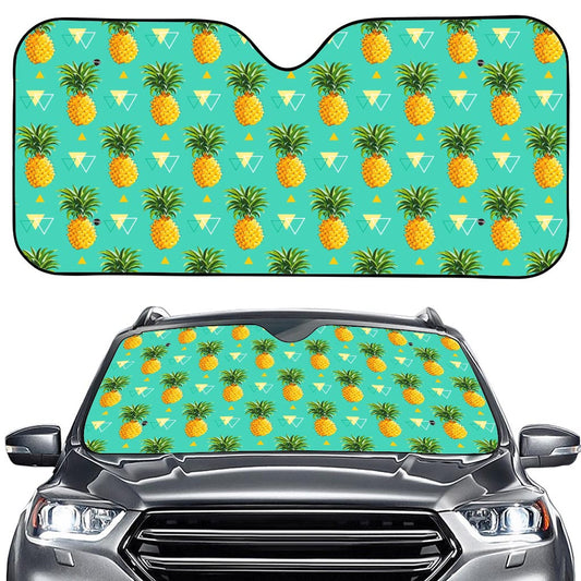 Geometric Pineapple Pattern Print Car Windshield Sun Shade