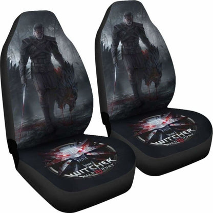 Geralt Car Seat Covers Logo The Witcher 3: Wild Hunt Game Universal Fit 051012